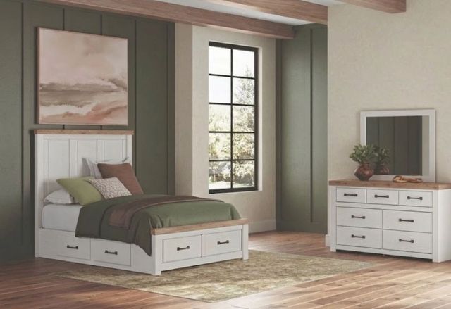 Benchcraft® Savonport 3-Piece Brown/White Full Panel Storage Bedroom Set-1