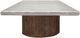 International Furniture Direct Sahara Brown Caramel/Light Cream Square Cocktail Table-0