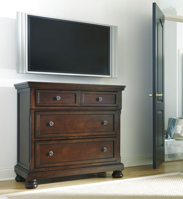 Millennium® by Ashley® Porter Rustic Brown Media Chest-2