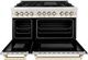 ZLINE Autograph Edition Legacy 48" Satin Stainless Steel Pro-Style Dual Fuel Range with White Matte Door and Polished Gold Accents-1