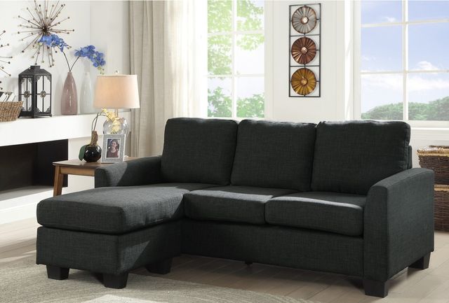Mazin Furniture Promytheus 2-Piece Gray Reversible Sofa Chaise Sectional-2