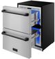 Thor Kitchen® Gordon Ramsay 24" 5.4 Cu. Ft. Stainless Steel Under-Counter Outdoor Freestanding Freezer Drawer with Black Handle-5