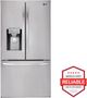 LG 26.2 Cu. Ft. PrintProof™ Stainless Steel French Door Refrigerator-3