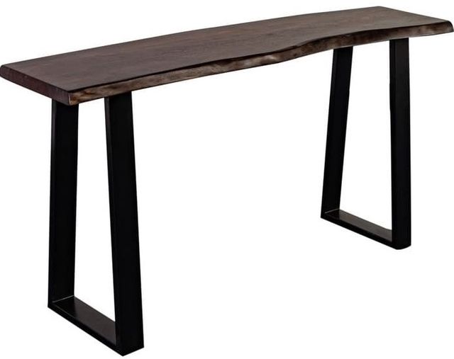 Porter International Designs Manzanita Midnight Gray Console Table with Black Architectural Base-1