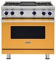 Viking® 7 Series 36" Daffodil Pro Style Liquid Propane Gas Range with Griddle-0