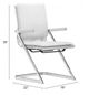 Zuo® Lider Plus White Set of 2 Conference Chair-4
