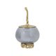 A & B Home Gold/Translucent Black Glass Lidded Jar -5
