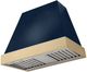 AGA Euclid 36" Indigo Wall Mounted Range Hood  with Brushed Brass Trim-0