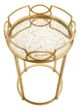 Sagebrook Home Aged Mirror Top 3 Piece Gold Accent Table Set-2