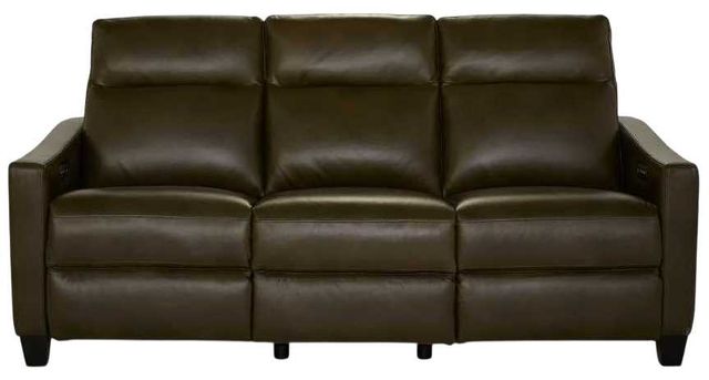 La-Z-Boy® Quinault Olive Leather Power Reclining Sofa with Headrest-1