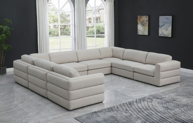 Meridian Furniture Beckham 8-Piece Beige Modular Sectional Sofa Set-3