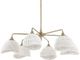 Uttermost® Biddeford Matte Gold/Matte White 6-Light Pendant-4