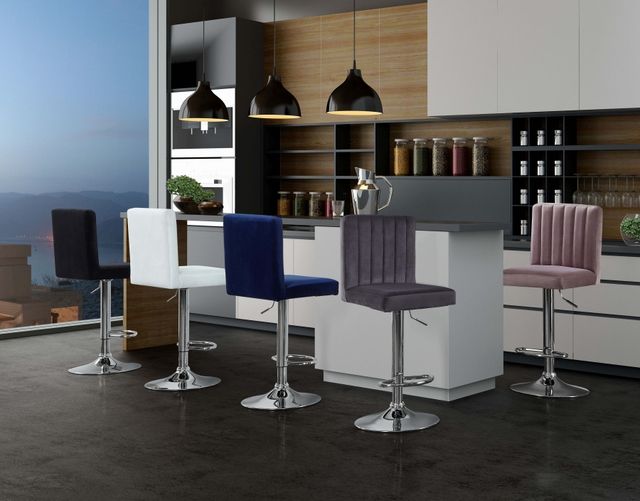 Meridian Furniture Joel Black Velvet Adjustable Stool-3
