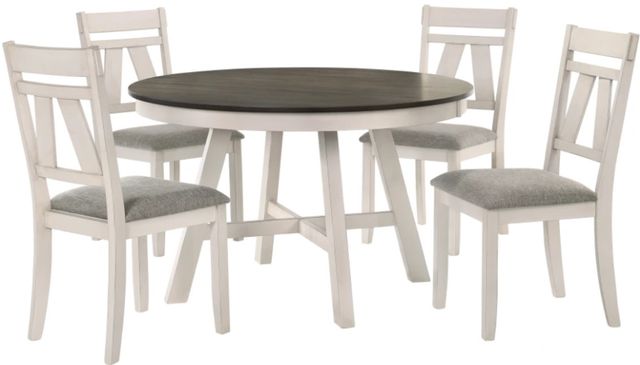 New Classic® Home Furnishings Maisie 5-Piece Beige/Gray Dining Set-0
