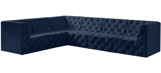 Meridian Furniture Tuft 6-Piece Navy Modular Sectional Set-1