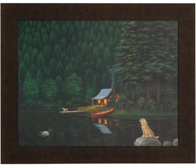 StyleCraft Happy Place Dark Brown/Dark Green Wall Art-0