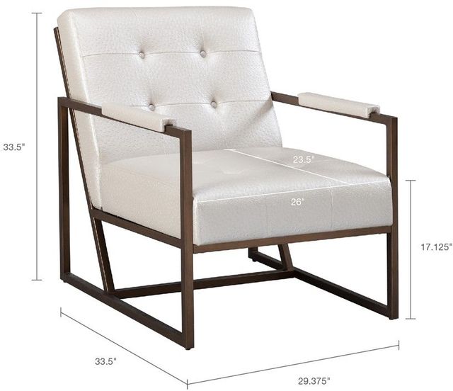 Olliix by INK+IVY White Waldorf Lounge Chair-2