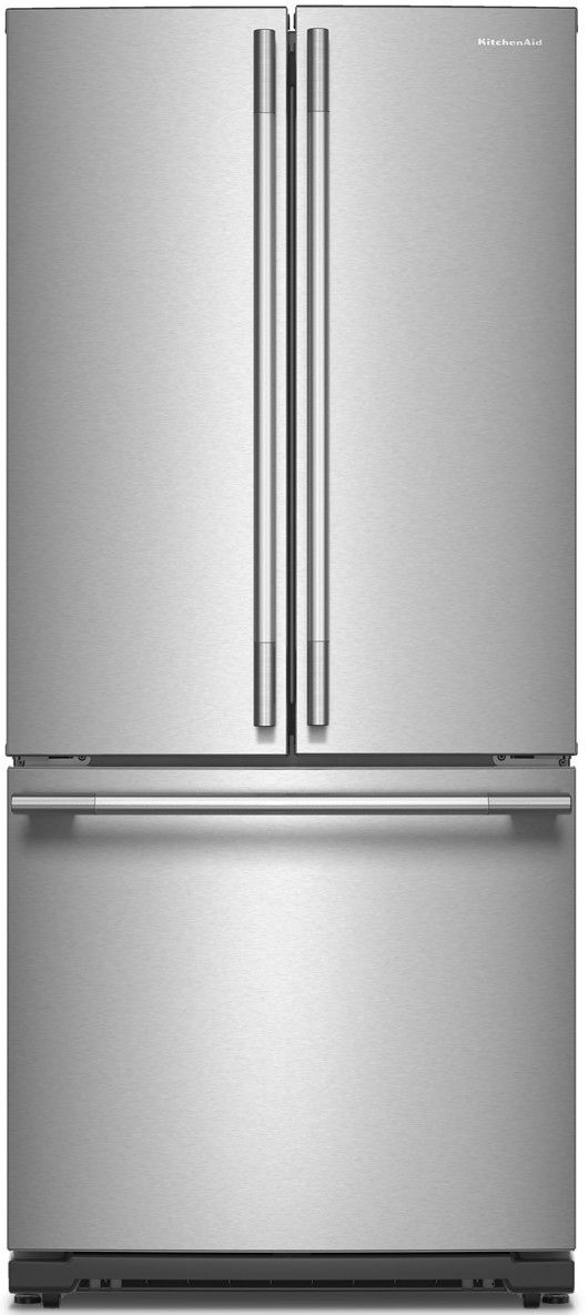 KitchenAid® 19.68 Cu. Ft. PrintShield™ Stainless Steel French Door Refrigerator with Interior Dispense-0