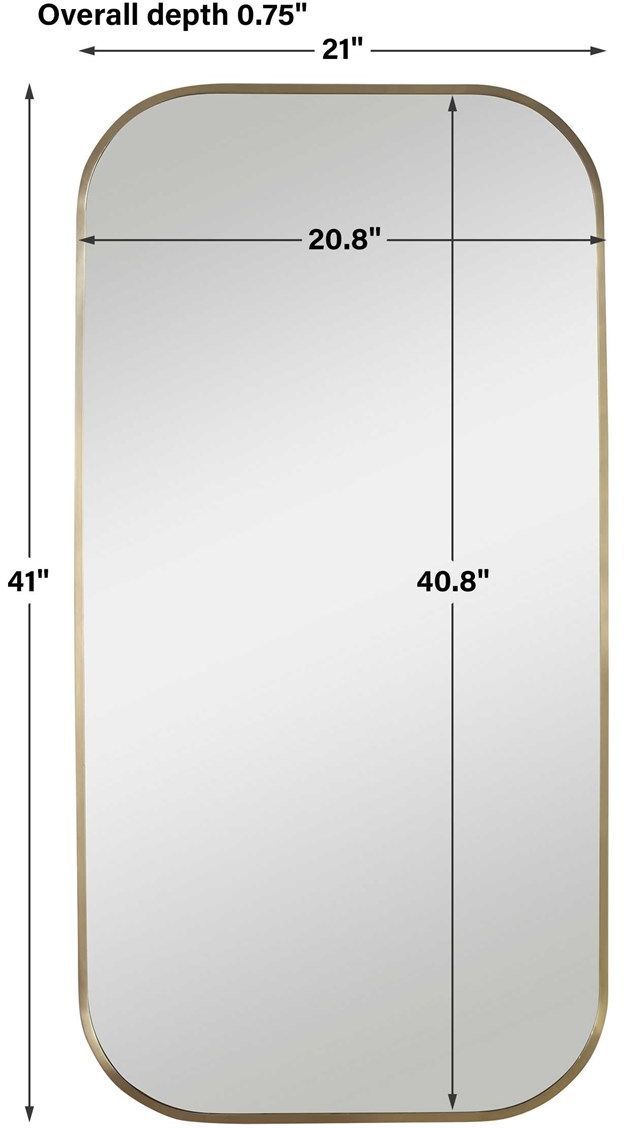 Uttermost® Taft Plated Antique Brass Mirror-2