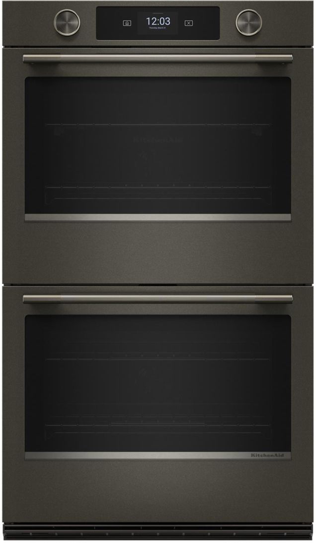 KitchenAid® 30" Black Ore Smart Double Electric Wall Oven with Intelligent Cooking Camera-0