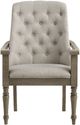 Elements International Kings Court Gray/Taupe Dining Arm Chair -1