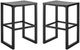 Linon Alora 2-Piece Black Aluminum Outdoor Barstool Set-0