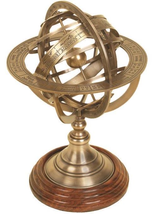 Deco Marche Gold Compass Educational Globe-0