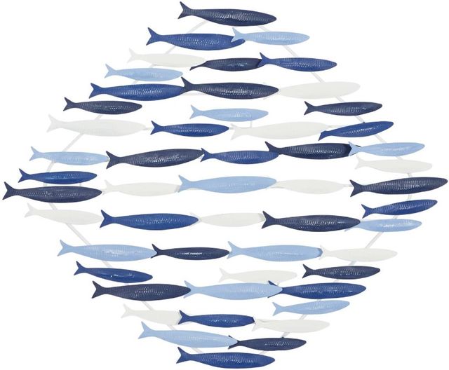 Deco Marche Blue Fish Wall Decor-0