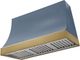 AGA Marquee 48" Stone Blue Wall Mounted Range Hood  with Antique Brass Trim-0