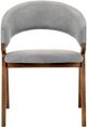 Armen Living Talulah 2-Pieces Gray/Walnut Dining Side Chair Set-3