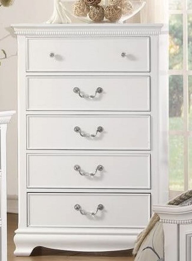 Mazin Furniture Lucida White Chest-3