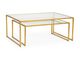 Chelsea House Pam Cain 2-Piece Glass Top Nested Cocktail Tables with Gold Leaf Frame-0