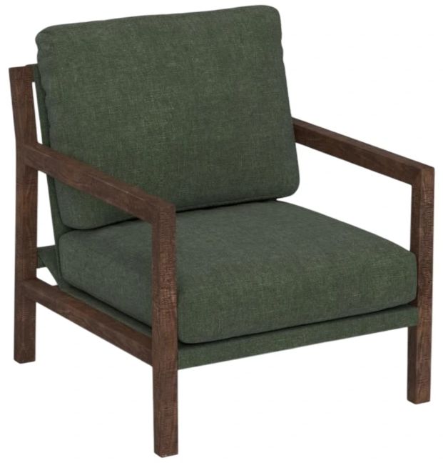 International Furniture Direct Milan Brown/Olive Arm Chair-3