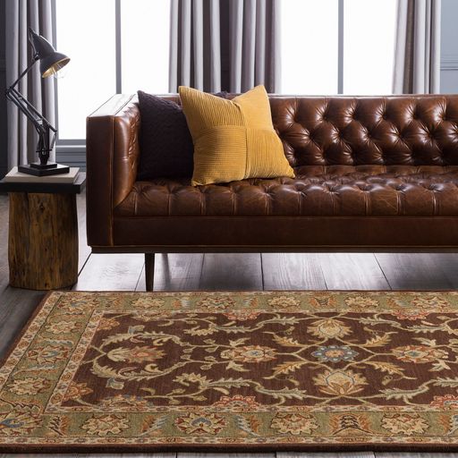 Surya Caesar Brown Multi Floral 9'x12' Area Rug-3