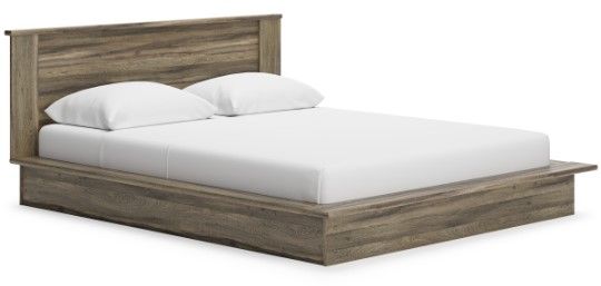 Signature Design by Ashley® Shallifer 4-Piece Gray Queen Panel Bed Set-1
