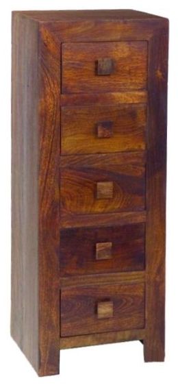 Jaipur Furniture Dakota Dark Brown 5-Drawer Chest-0
