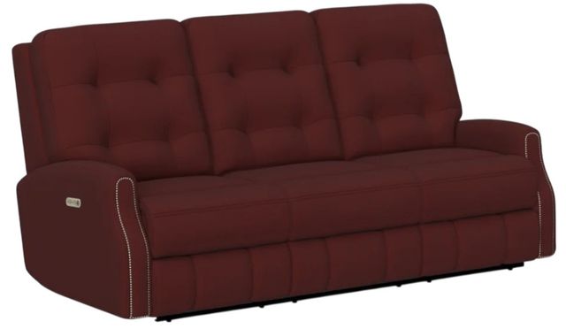 Flexsteel® Customizable Devon Power Reclining Sofa with Power Headrests-1