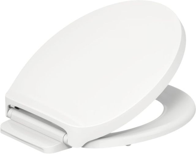 KOHLER® Drift™ White Readylatch® Quiet-Close™ Round-Front Toilet Seat-1