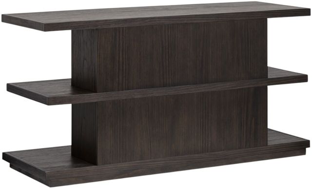Magnussen Home® Shaffer Velvet Roast Brown Rectangular Sofa Table-3