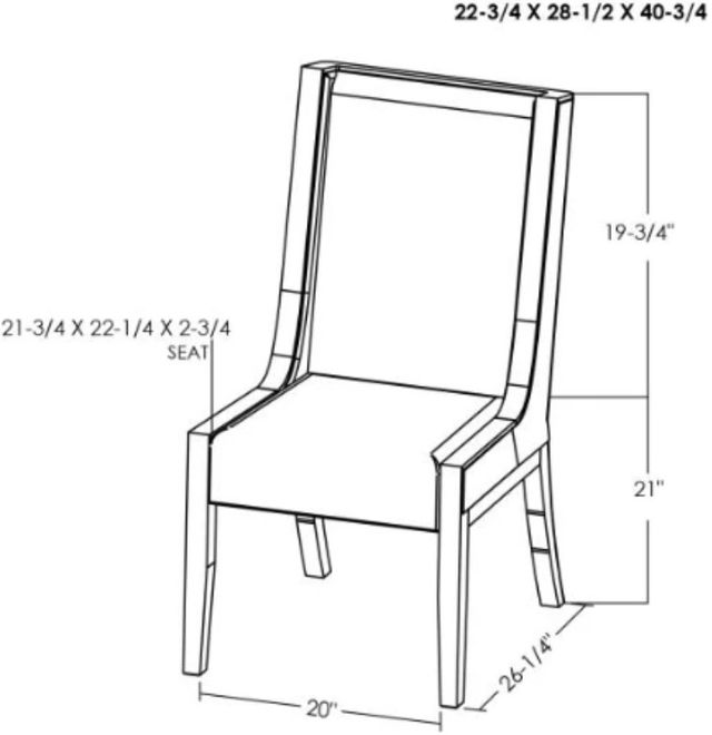 International Furniture Direct Balam Stained Dark Upholstered Dining Side Chair-3