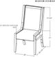 International Furniture Direct Balam Stained Dark Upholstered Dining Side Chair-3