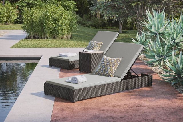homestyles® Boca Raton 3-Piece Brown Chaise Lounge Set-2