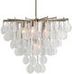 Uttermost® Goccia Antiqued Bright Silver Leaf 6-Light Tear Drop Glass Pendant-0