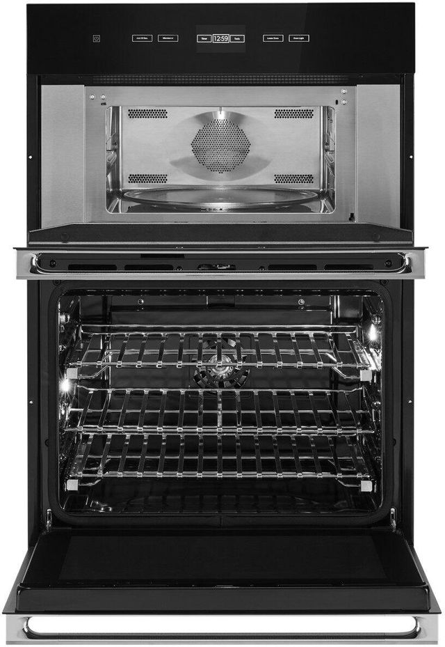 JennAir® NOIR™ 30" Floating Glass Black Electric Built In Oven/Micro Combo-1