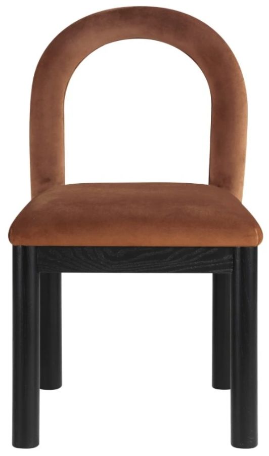 Meridian Furniture Conrad Cognac/Black Upholstered Dining Side Chair-1