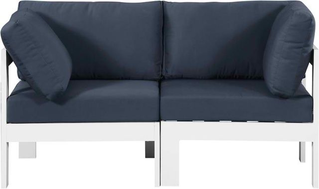 Meridian Furniture Nizuc 2-Piece Navy Outdoor Patio Modular Sofa-0