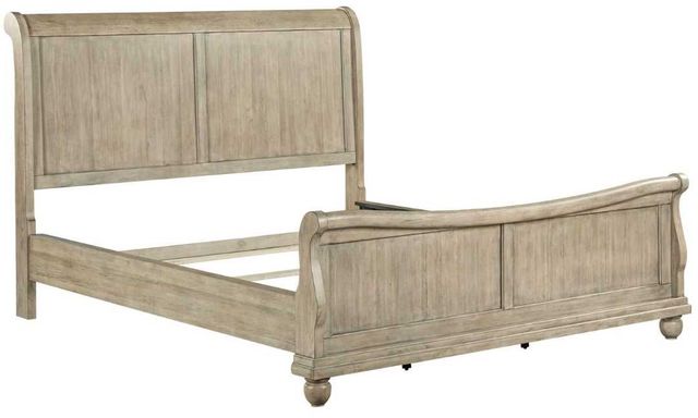 Liberty Furniture Rustic Traditions Saddle Tan California King Sleigh Bed-0