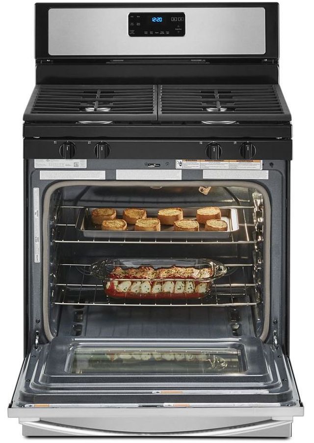 Whirlpool® 30" Stainless Steel Free Standing Gas Range-2
