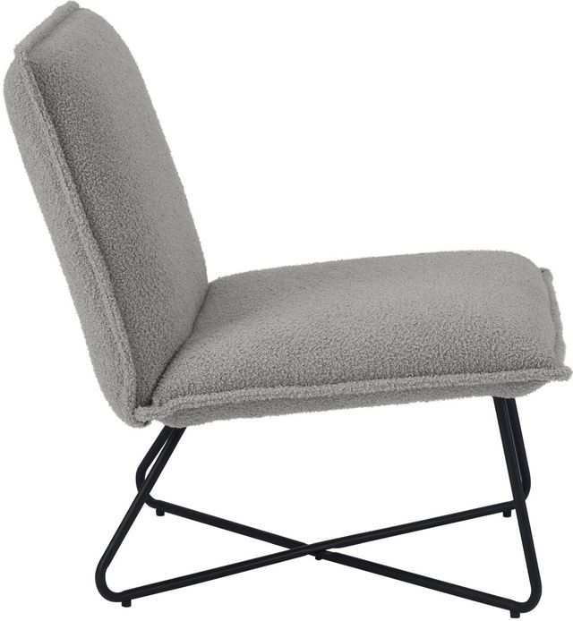 Linon Kenny Gray Sherpa Accent Chair-2