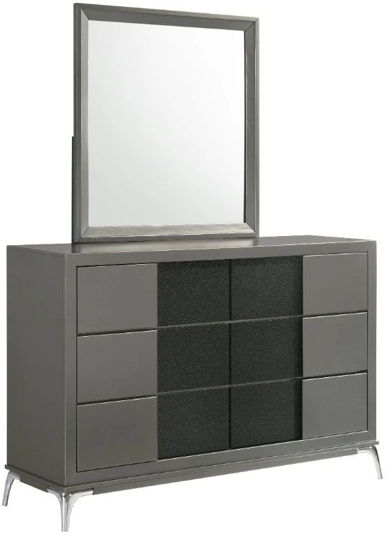 New Classic® Home Furnishings Nocturne Slate Dresser and Mirror-0